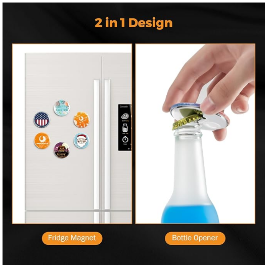 Button Bottle Opener Magnet