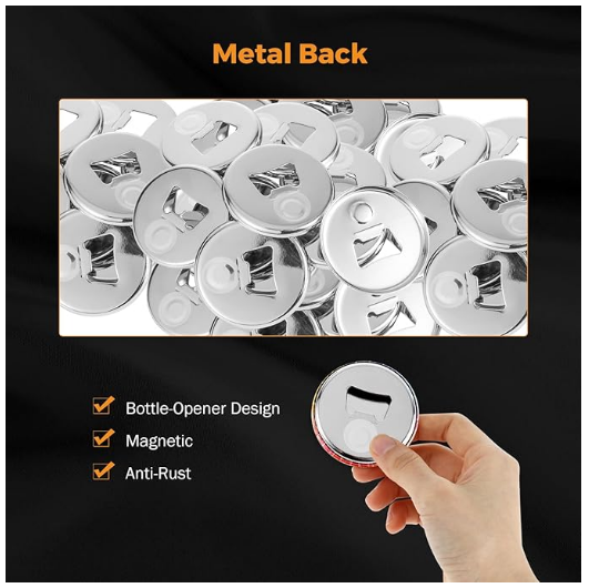 Button Bottle Opener Magnet